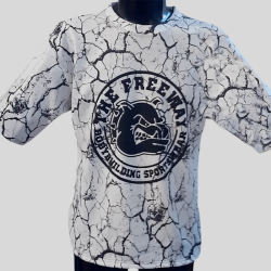 ART.2272 MAGLIA STONDATA BODYBUILDING BIANCO MARMORIZZATO