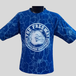 ART.2272 MAGLIA STONDATA BODYBUILDING BLU MARMORIZZATO