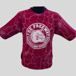 ART.2272 MAGLIA STONDATA BODYBUILDING ROSSO MARMORIZZATO